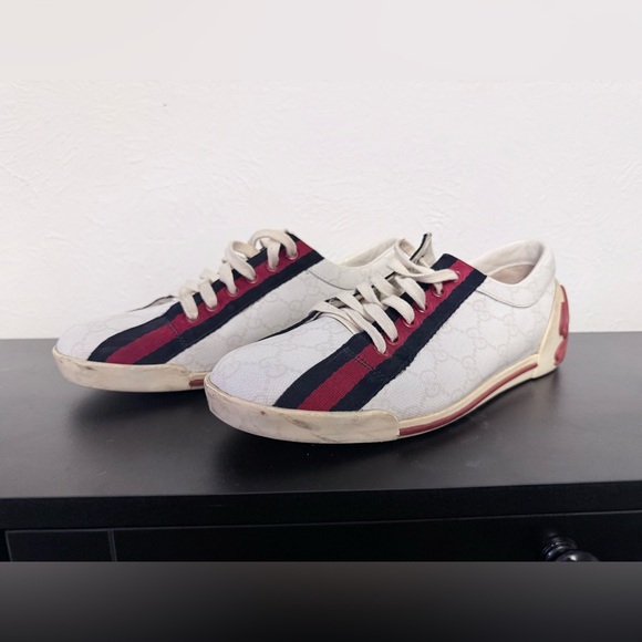 Gucci Web GG Canvas Sneakers with Script Heel - Project Pair - Picture 5 of 7